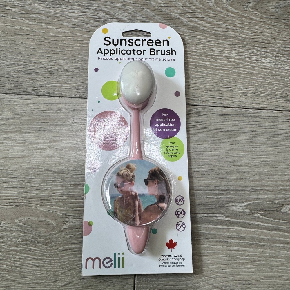 NIP Melii Sunscreen Applicator Brush Pink Mess-Free Sun Cream Tool for Kids Baby